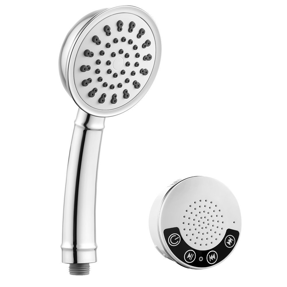 Shower Heads with Bluetooth Speaker IP4 Waterproof Bluetooth Music Shower Head Speakers Removable Bluetooth Shower Head