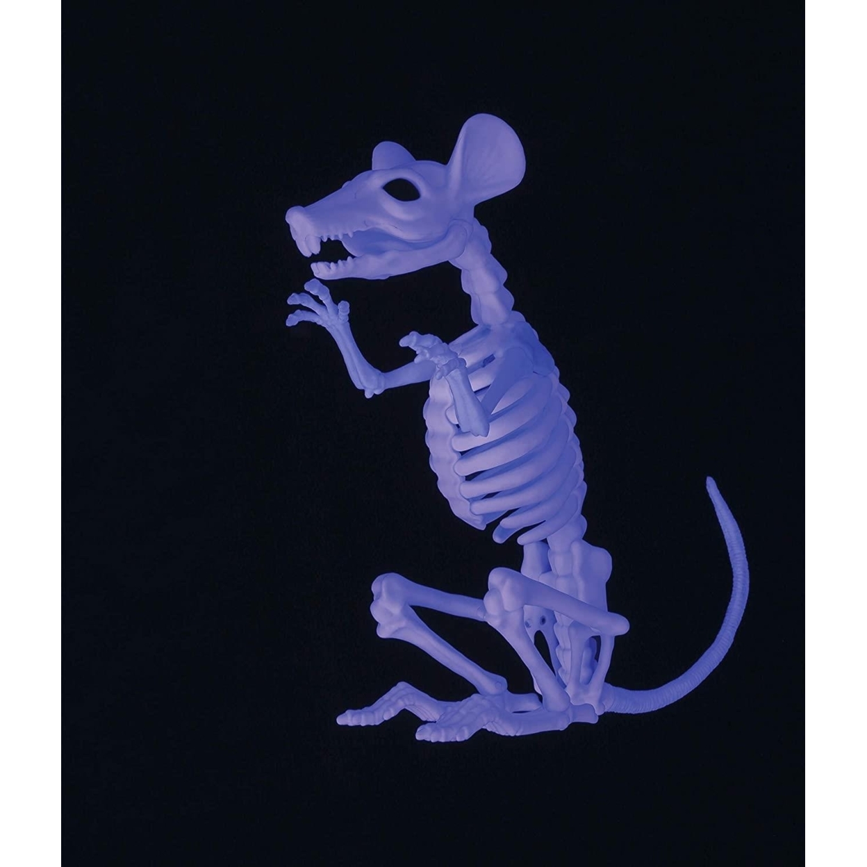 Crazy Bonez Ghostly Skeleton Rat Black Light Responsive 11.5 Halloween Prop Seasons W81325