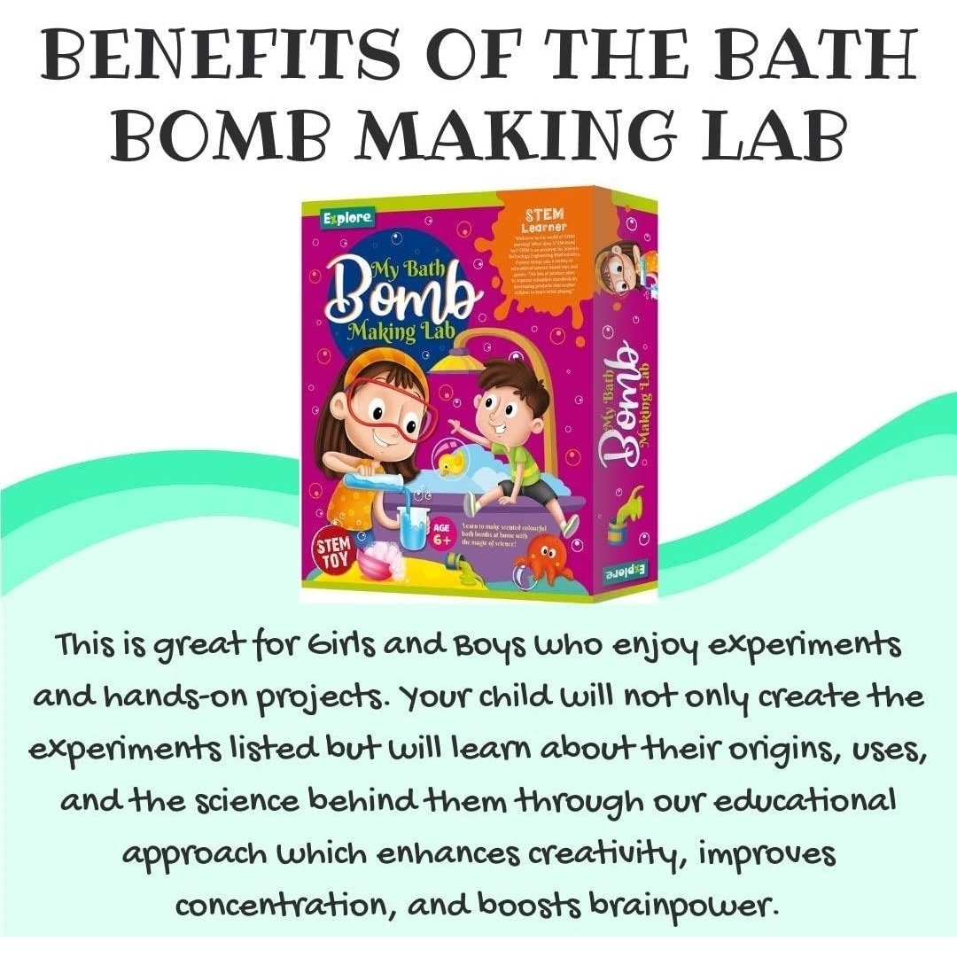 Mighty Mojo Explore STEM Learner My Bath Bombs Making Lab Science Kit