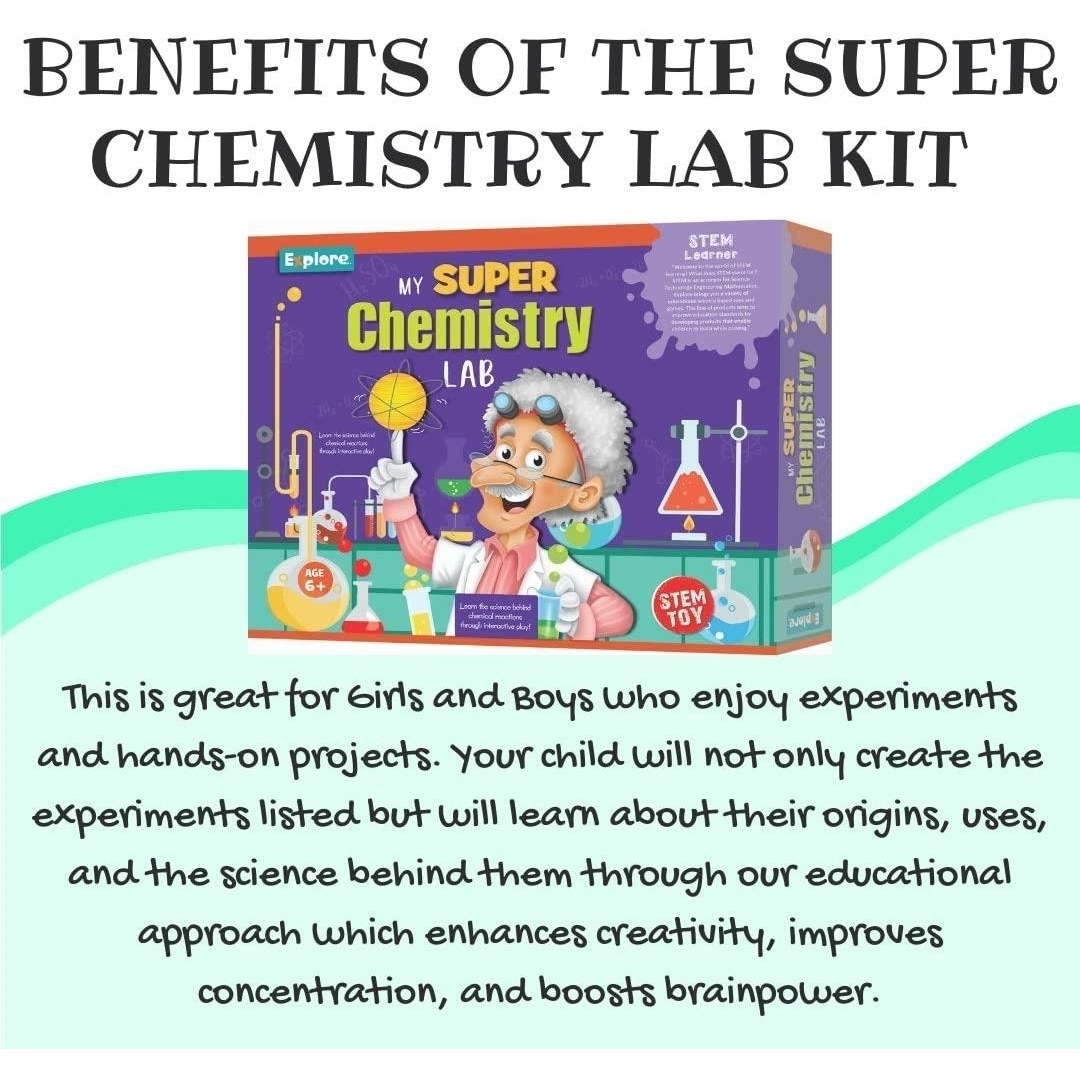 Explore STEM Learner My Super Chemistry Lab Interactive DIY Scientist Kit Mighty Mojo