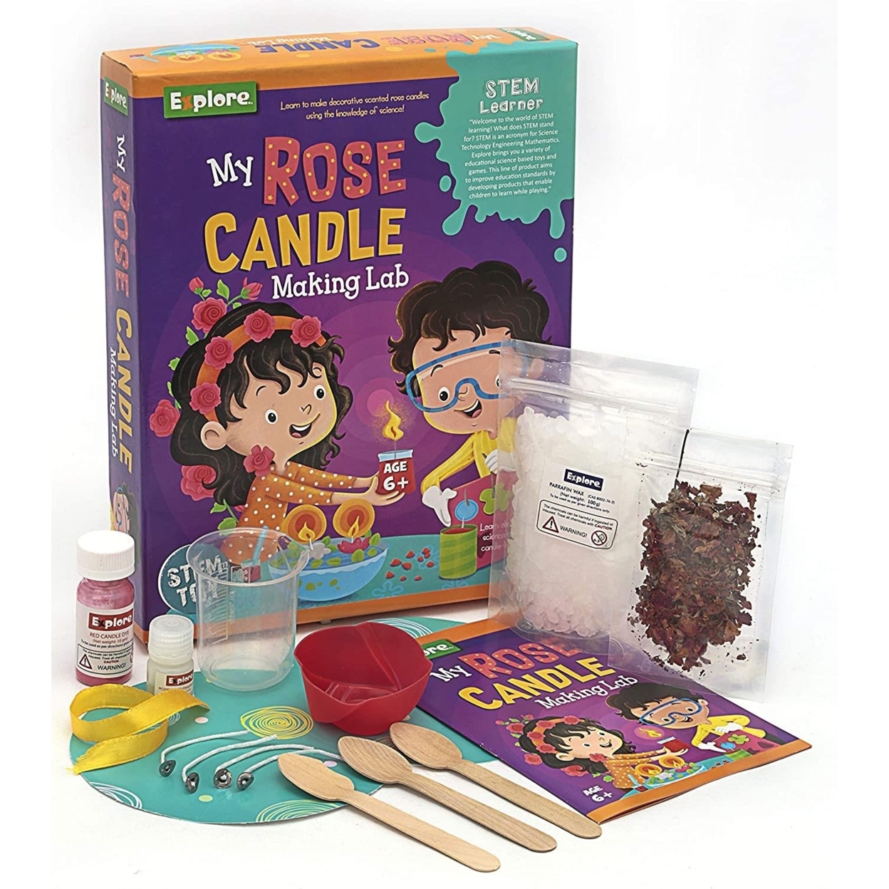 Mighty Mojo Explore STEM Learner My Rose Candle Making Lab DIY Kit