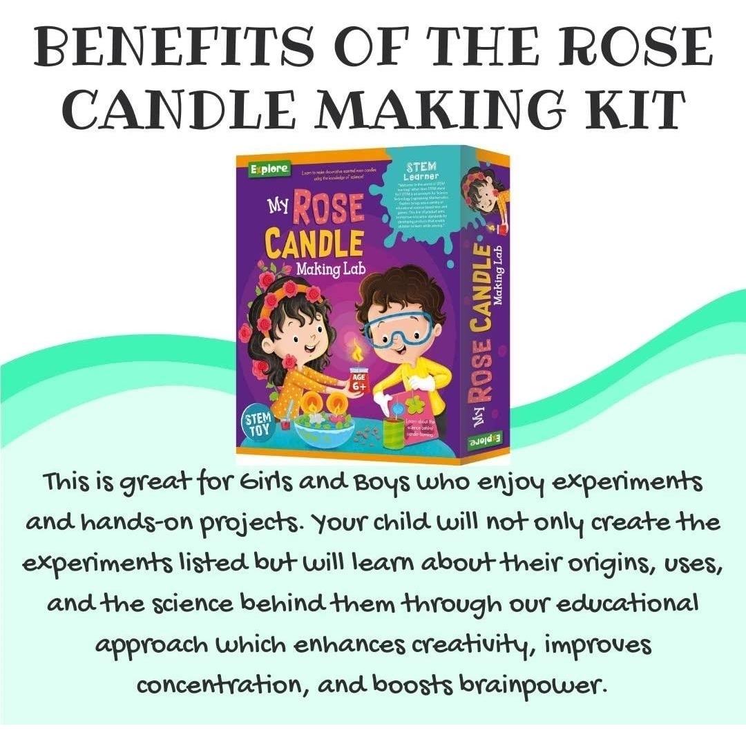 Mighty Mojo Explore STEM Learner My Rose Candle Making Lab DIY Kit