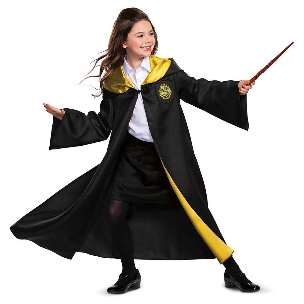 Harry Potter Hogwarts Robe Cloak Deluxe Kidz Size S 4/6 Hooded Cape Costume Disguise