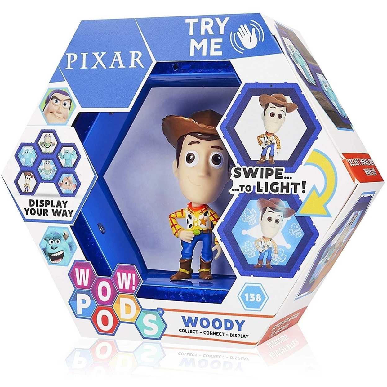 WOW Pods Disney Toy Story Sheriff Woody Swipe To Light Connect Figure Collectible Stuff!
