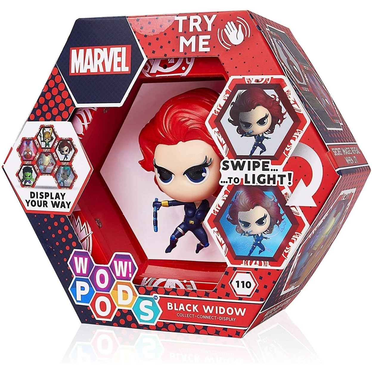 WOW Pods Marvel Avengers Black Widow Swipe Light-Up Connect Figure Collectible WOW! Stuff