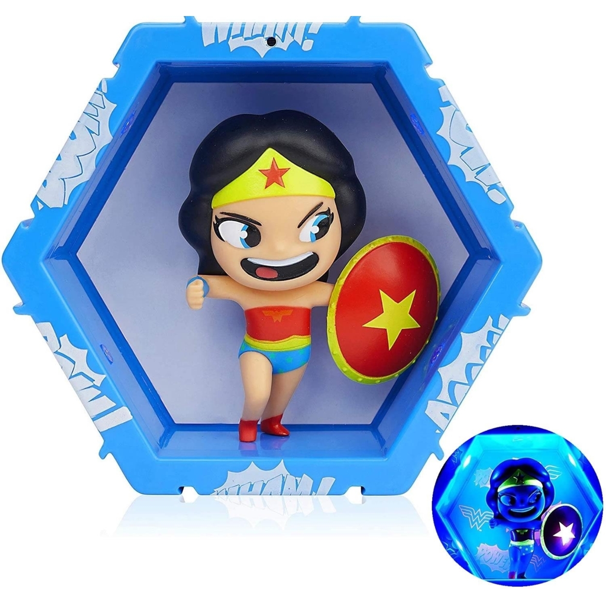 WOW Pods DC Comics Wonder Woman Swipe Light-Up Connect Figure Superhero Collectible Stuff!