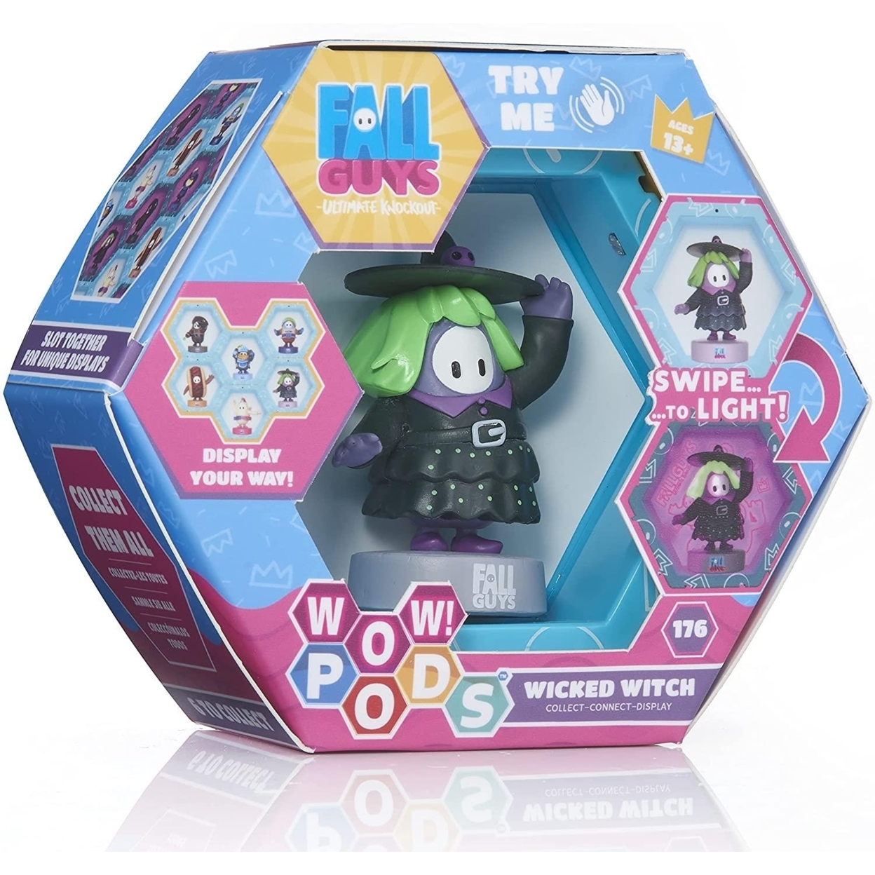 WOW Pods Fall Guys Wicked Witch Swipe Light-Up Figure Connect For Display Stuff
