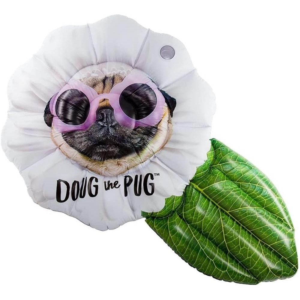 Doug The Pug Inflatable Pool Float Lounger Summer Beach Raft Puncture Resistant Mighty Mojo
