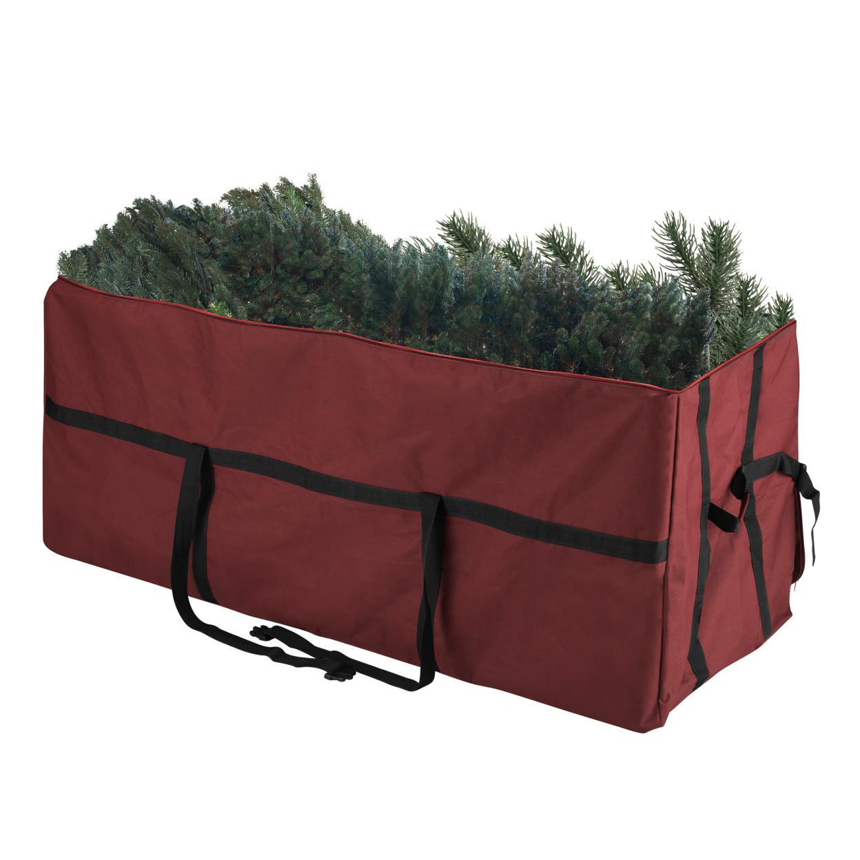 Elf Stor Red Holiday Christmas Tree Canvas Storage Bag Large For 7.5 Foot Tree
