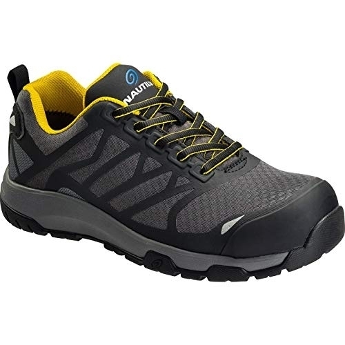 FSI FOOTWEAR SPECIALTIES INTERNATIONAL NAUTILUS Nautilus 2426 Men's Velocity Slip Resistant ESD Work Shoe - Carbon Safety Toe Grey - Black,