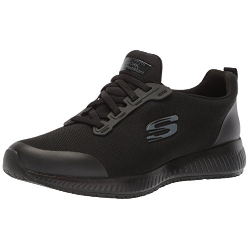 Skechers For Work Women's Squad SR Food Service Shoe BLACK - BLACK, 11-M