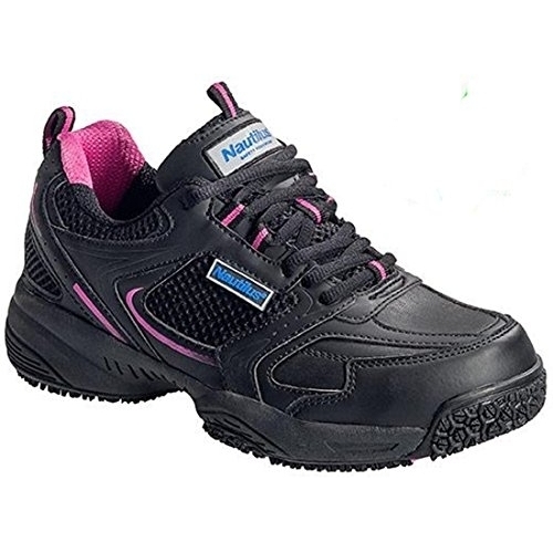 FSI FOOTWEAR SPECIALTIES INTERNATIONAL NAUTILUS Nautilus Safety Footwear Women's 2151 SR Safety Toe Athletic - BLACK/PINK, 6 2E US