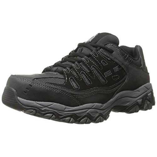 Skechers For Work 77055 Cankton Athletic Steel Toe Work Sneaker BLACK/CHARCOAL - BLACK/CHARCOAL, 9-M