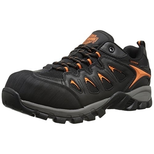 HARLEY-DAVIDSON WORK Men's Eastfield Composite Toe Waterproof Hiker Work Shoe Black - D93327 BLACK - BLACK, 11-D