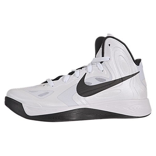 NIKE Men's 525019 Ankle-High Basketball Shoe WHITE/BLACK - WHITE/BLACK, 12