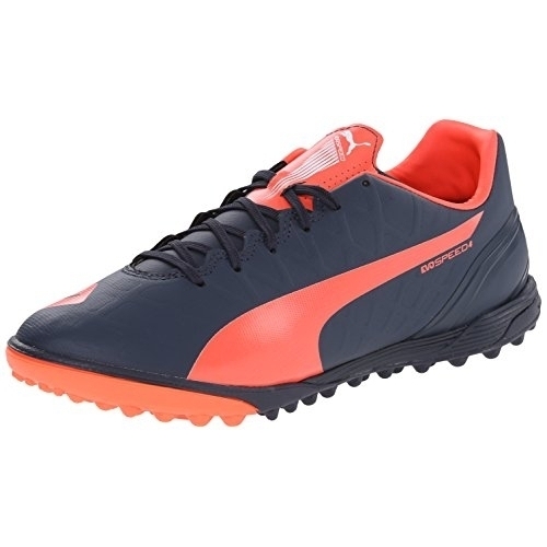 PUMA Men's Evospeed 4.4 Turf Soccer Shoe TOTAL ECLIPSE/LAVA BLAST/WHITE - 7-M