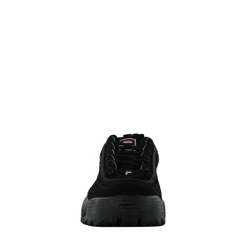 Fila Kids' Disruptor III Sneaker - BLACK/WHITE/VINTAGE RED, 3.5 M US Big Kid