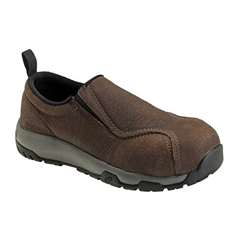 FSI FOOTWEAR SPECIALTIES INTERNATIONAL NAUTILUS Nautilus 1657 Men's Slip-On Leather Slip Resistant ESD Work Shoe - Carbon Safety Toe BROWN -