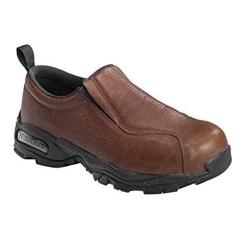 FSI FOOTWEAR SPECIALTIES INTERNATIONAL NAUTILUS Nautilus Safety Footwear Men's 4620 Soft Toe ESD No Exposed Metal Slip On MOSS - Brown, 9-2E