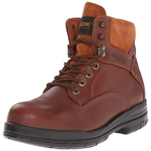 WOLVERINE Men's 6 DuraShocksÂ® Steel Toe Direct-Attach Work Boot Brown - W03120 BROWN - BROWN, 9 Wide