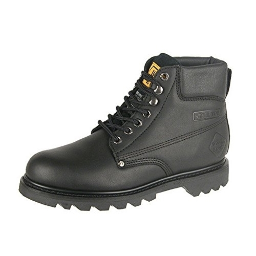 WORK ZONE Men's 6 Steel Toe Work Boot Black - S611 BLACK - BLACK, 13