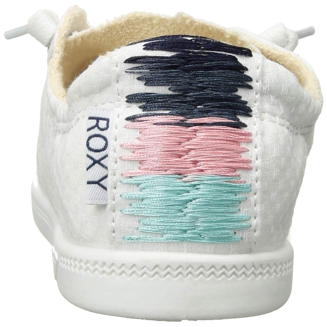 Roxy Women's Bayshore Slip On Shoe Sneaker WHITE - WHITE, 6.5