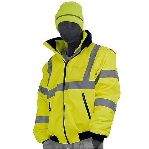 Majestic CLASS 3 HIGH VISIBILITY 8 IN 1 BOMBER JACKET (75-1381) Hi/Vis Green - Yellow, 5XL