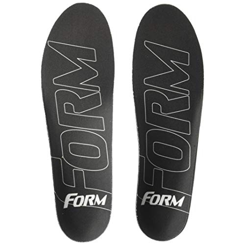 FORM Premium Insoles Ultra-Thin , Black - BLACK, Men's 8-8.5, Women's 9.5-10