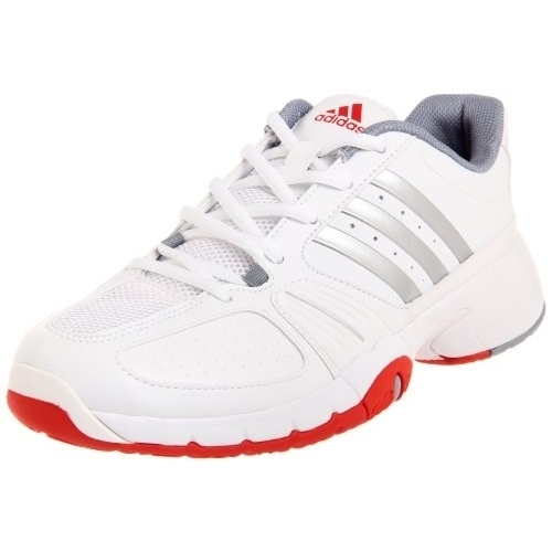 Adidas Women's Barricade Team 2 Tennis Shoe WHITE/SILVER/RED - WHITE/SILVER/RED, 9 C US