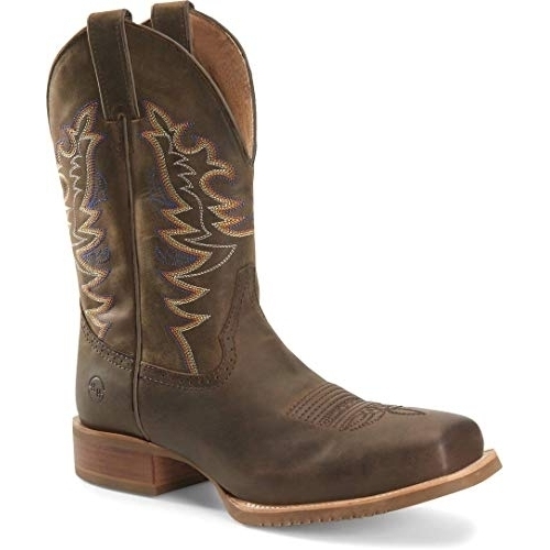 Double-H Boots - Mens - Mens 11 Inch Wide Square Toe Roper Crazy Horse - Crazy Horse, 9 X-Wide