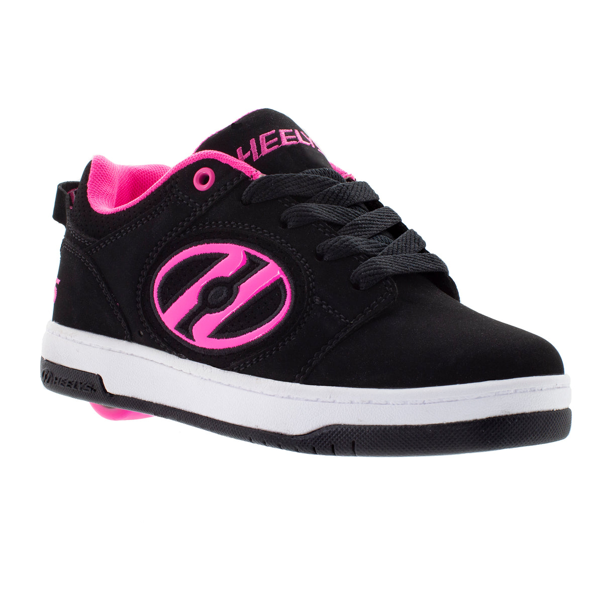 HEELYS Unisex Kids' Voyager Wheeled Shoe Black/Pink - HE100714H BLACK/PINK - BLACK/PINK, 6