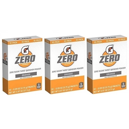 Gatorade Zero Orange Singles Drink Mix 3 Pack