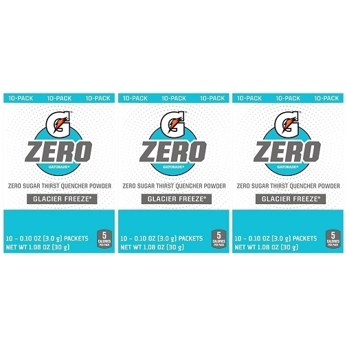 Gatorade Zero Glacier Freeze Singles Drink Mix 3 Pack