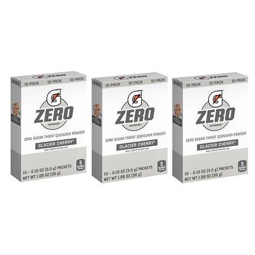 Gatorade Zero Glacier Cherry Singles Drink Mix 3 Pack