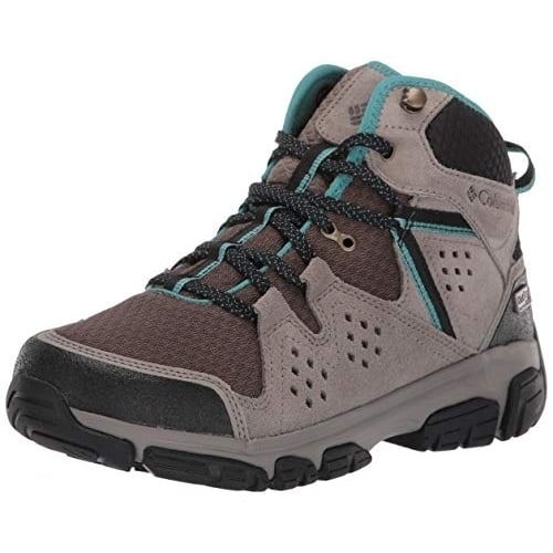 Columbia Women's Isoterra Mid Outdry Boot Hiking - Mud/teal, 9-M