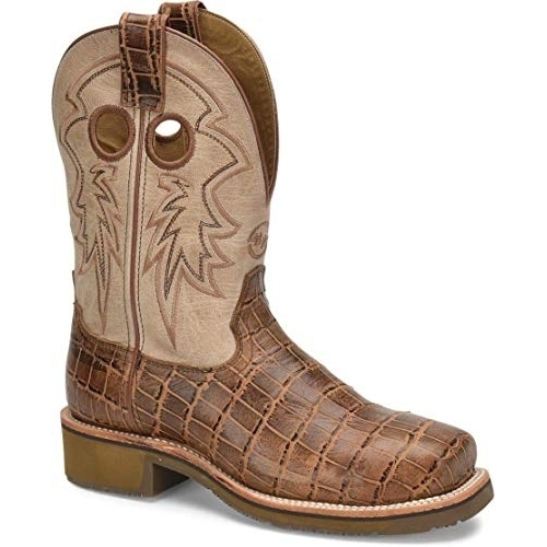 Double-H Boots - Womens - Womens 10 Inch Steel Toe Square Toe Roper - Camel Cayman, 10