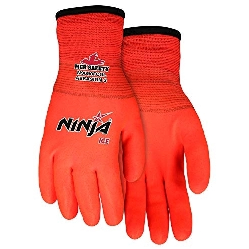 MCR SAFETY Unisex Ninja Ice Insulated Work Gloves Black - N9690 BLACK - BLACK, Lrg
