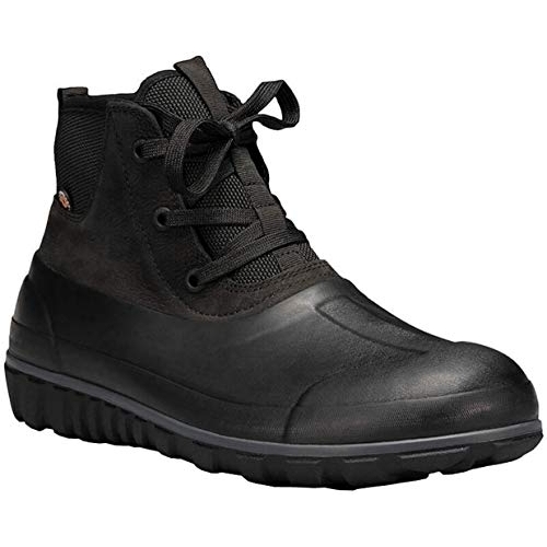 BOGS Men's Casual Lace Waterproof Leather Snow Boots Black - 72620-001 001 Black - 001 Black, 8-M