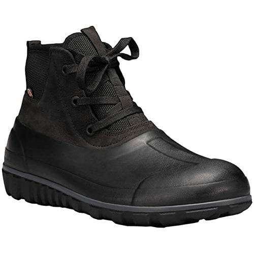 BOGS Men's Casual Lace Waterproof Leather Snow Boots Black - 72620-001 001 Black - 001 Black, 14-M