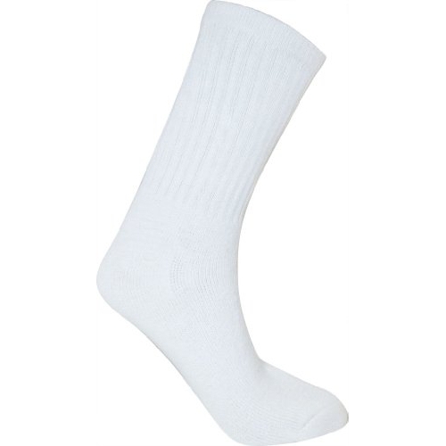Knocker Men's Sports Crew Socks (Pack Of 12 Pairs) WHITE - WHITE, 10-13
