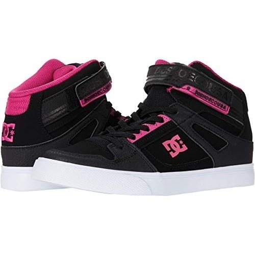 DC Kids' Pure High-top Ev Youth Skate Shoe BLACK/PINK/BLACK - BLACK/PINK/BLACK, 7-M