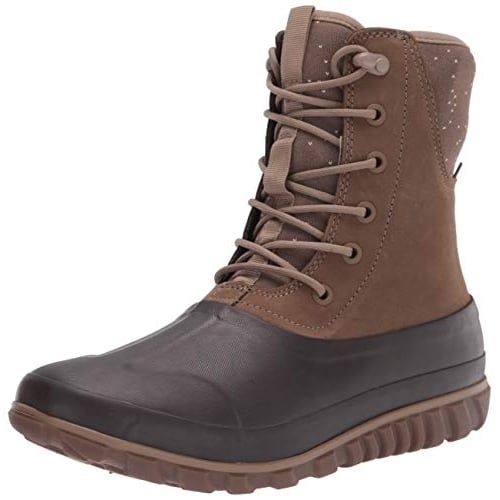 BOGS Women's Classic Casual Tall Leather Lace Snow Boot - 240 Tan, 6-M