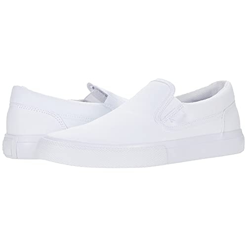 DC Men's Manual Slip-on Skate Shoe WHITE - WHITE, 4.5