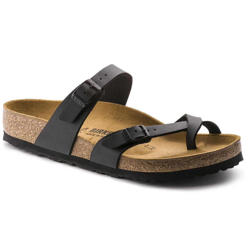 BIRKENSTOCK Women's Mayari Black Birko-Flor - 0071791 & 0071793 BLACK BFLR - BLACK BFLR, 7-7.5