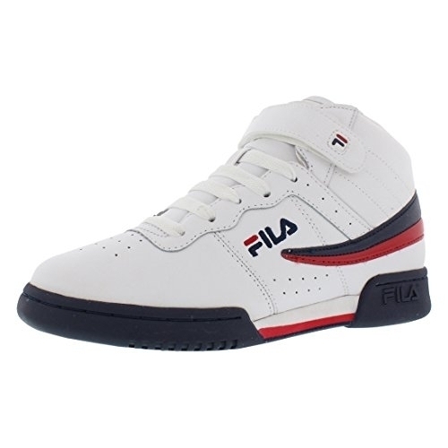 Fila Women's F-13 Big Kids Sneaker WHT/NVY/RED - White/Fila Navy/Fila Red, 1 Big Kid