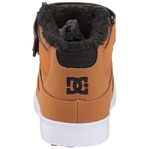 DC Unisex-Child Pure High-top Wnt Ev Youth Skate Shoe BROWN/WHEAT - BROWN/WHEAT, 13 Big Kid