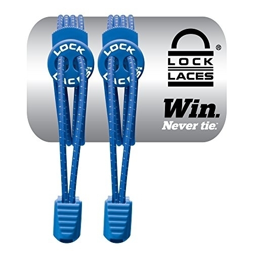LOCK LACES (Elastic Shoelace And Fastening System) (Blue) 48-Inch ROYAL BLUE