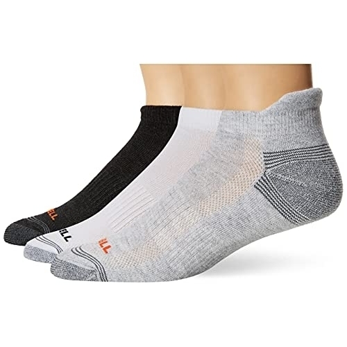 Merrell Mens Cushioned Low Cut Tab Socks GRAYH - GRAYH, Shoe Size: 9-12