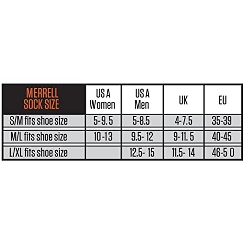 Merrell Mens 1 Pack Cushioned Zoned Quarter Hiker Socks BLACK - BLACK, Shoe Size: 9-12