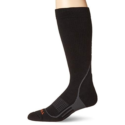 Merrell Men's Wool Compression Hiker Socks BLACK - BLACK, M/L